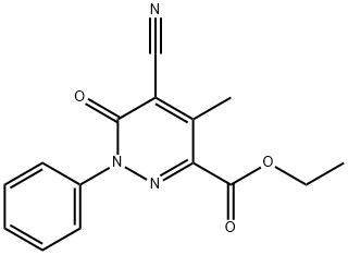 ethyl 5-cyano-4-methyl-6-oxo-1-phenyl-1,6-dihydropyridazine-3-carboxylate 구조식 이미지