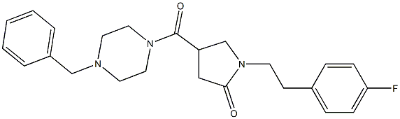 4-(4-benzylpiperazine-1-carbonyl)-1-[2-(4-fluorophenyl)ethyl]pyrrolidin-2-one Structure