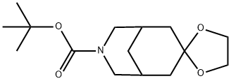 tert-butyl-7H-spiro[7-azabicyclo[3.3.1]nonane-3.2'-[1,3]dioxolane]-7-carboxylate 구조식 이미지