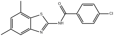 4-chloro-N-(5,7-dimethyl-1,3-benzothiazol-2-yl)benzamide Structure