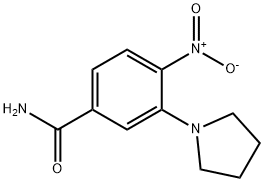4-nitro-3-(pyrrolidin-1-yl)-benzamide Structure