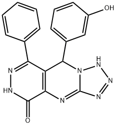 9-(3-hydroxyphenyl)-8-phenyl-4,9-dihydrotetraazolo[1',5':1,2]pyrimido[4,5-d]pyridazin-5-ol Structure