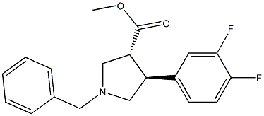 TRANS-METHYL 1-BENZYL-4-(3,4-DIFLUOROPHENYL)PYRROLIDINE-3-CARBOXYLATE Structure