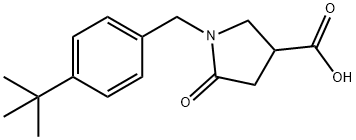 3-Pyrrolidinecarboxylic acid, 1-[[4-(1,1-dimethylethyl)phenyl]methyl]-5-oxo- 구조식 이미지