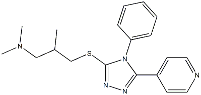 N,N,2-trimethyl-3-[(4-phenyl-5-pyridin-4-yl-1,2,4-triazol-3-yl)sulfanyl]propan-1-amine Structure