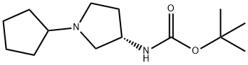 (S)-tert-Butyl 1-cyclopentylpyrrolidin-3-ylcarbamate 구조식 이미지