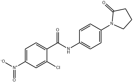 2-chloro-4-nitro-N-[4-(2-oxopyrrolidin-1-yl)phenyl]benzamide Structure