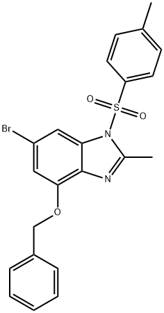 4-(benzyloxy)-6-bromo-2-methyl-1-tosyl-1H-benzo[d]imidazole 구조식 이미지