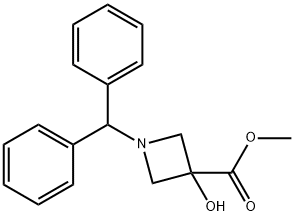 methyl 1-(diphenylmethyl)-3-hydroxyazetidine-3-carboxylate Structure