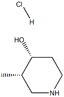 (3S,4R)-3-methylpiperidin-4-ol:hydrochloride Structure