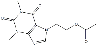 1H-Purine-2,6-dione, 7-[2-(acetyloxy)ethyl]-3,7-dihydro-1,3-dimethyl- Structure