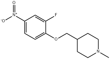 4-[(2-Fluoro-4-nitrophenoxy)methyl]-1-methylpiperidine Structure