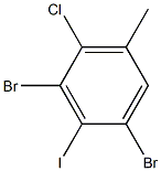 1,3-dibromo-4-chloro-2-iodo-5-methylbenzene Structure