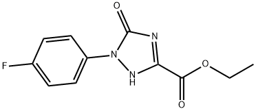 ETHYL 1-(4-FLUOROPHENYL)-5-OXO-2,5-DIHYDRO-1H-1,2,4-TRIAZOLE-3-CARBOXYLATE 구조식 이미지