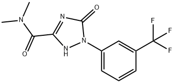 N,N-DIMETHYL-5-OXO-1-(3-(TRIFLUOROMETHYL)PHENYL)-2,5-DIHYDRO-1H-1,2,4-TRIAZOLE-3-CARBOXAMIDE 구조식 이미지