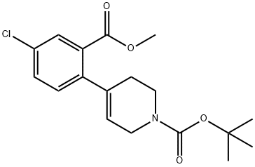 tert-butyl 4-(4-chloro-2-(methoxycarbonyl)phenyl)-5,6-dihydropyridine-1(2H)-carboxylate Structure