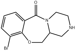 6H-Pyrazino[2,1-c][1,4]benzoxazepin-6-one, 10-bromo-1,2,3,4,12,12a-hexahydro- Structure