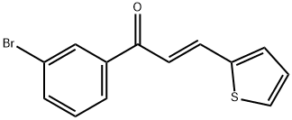 (2E)-1-(3-bromophenyl)-3-(thiophen-2-yl)prop-2-en-1-one 구조식 이미지