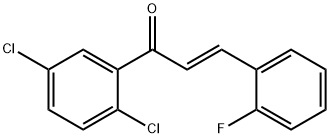 (2E)-1-(2,5-dichlorophenyl)-3-(2-fluorophenyl)prop-2-en-1-one Structure