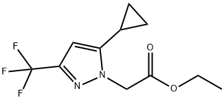 ethyl [5-cyclopropyl-3-(trifluoromethyl)-1H-pyrazol-1-yl]acetate 구조식 이미지