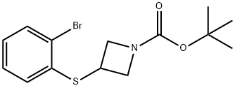 tert-butyl 3-((2-bromophenyl)thio)azetidine-1-carboxylate 구조식 이미지