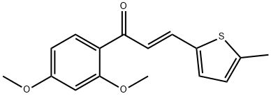 (2E)-1-(2,4-dimethoxyphenyl)-3-(5-methylthiophen-2-yl)prop-2-en-1-one 구조식 이미지