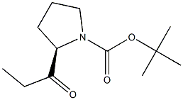 (R)-tert-butyl 2-propionylpyrrolidine-1-carboxylate 구조식 이미지