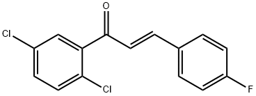 (2E)-1-(2,5-dichlorophenyl)-3-(4-fluorophenyl)prop-2-en-1-one 구조식 이미지