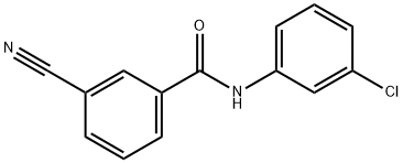 Benzamide, N-(3-chlorophenyl)-3-cyano- Structure