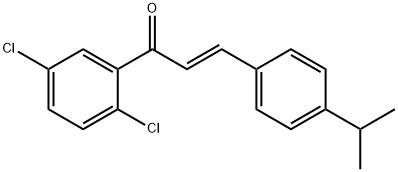 (2E)-1-(2,5-dichlorophenyl)-3-[4-(propan-2-yl)phenyl]prop-2-en-1-one 구조식 이미지