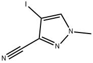 4-Iodo-1-methyl-1H-pyrazole-3-carbonitrile 구조식 이미지