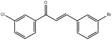 (2E)-3-(3-bromophenyl)-1-(3-chlorophenyl)prop-2-en-1-one Structure