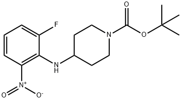 tert-Butyl 4-(2-fluoro-6-nitrophenylamino)piperidine-1-carboxylate 구조식 이미지