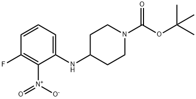 tert-Butyl 4-(3-fluoro-2-nitrophenylamino)piperidine-1-carboxylate Structure