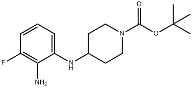 tert-Butyl 4-(2-amino-3-fluorophenylamino)piperidine-1-carboxylate 구조식 이미지