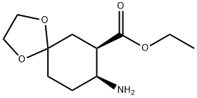 (7R,8S)-ethyl 8-amino-1,4-dioxaspiro[4.5]decane-7-carboxylate Structure