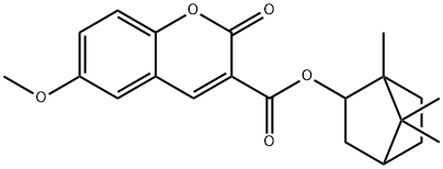 (4,7,7-trimethyl-3-bicyclo[2.2.1]heptanyl) 6-methoxy-2-oxochromene-3-carboxylate Structure