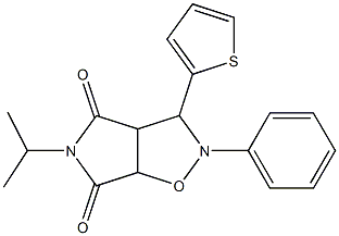 5-isopropyl-2-phenyl-3-(thiophen-2-yl)tetrahydro-4H-pyrrolo[3,4-d]isoxazole-4,6(5H)-dione 구조식 이미지