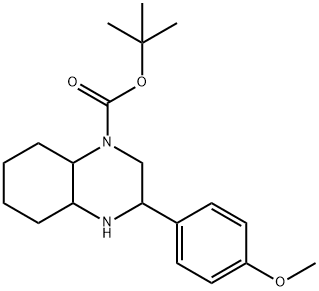 tert-butyl 3-(4-methoxyphenyl)-decahydroquinoxaline-1-carboxylate 구조식 이미지