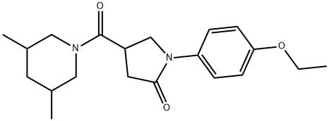 4-(3,5-dimethylpiperidine-1-carbonyl)-1-(4-ethoxyphenyl)pyrrolidin-2-one Structure