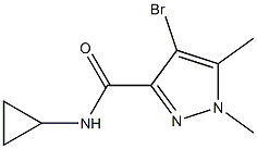 4-bromo-N-cyclopropyl-1,5-dimethylpyrazole-3-carboxamide 구조식 이미지