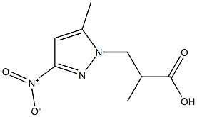 2-Methyl-3-(5-methyl-3-nitro-1H-pyrazol-1-yl)propanoic acid 구조식 이미지