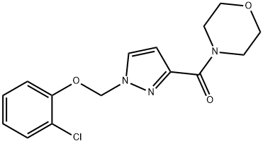 [1-[(2-chlorophenoxy)methyl]pyrazol-3-yl]-morpholin-4-ylmethanone Structure