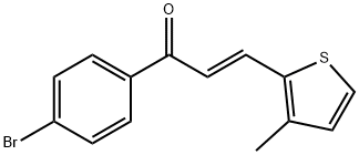 (2E)-1-(4-bromophenyl)-3-(3-methylthiophen-2-yl)prop-2-en-1-one 구조식 이미지