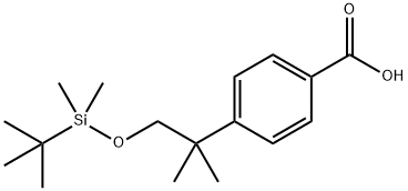 4-(1-((Tert-Butyldimethylsilyl)Oxy)-2-Methylpropan-2-Yl)Benzoic Acid Structure