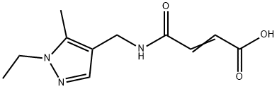 (2E)-4-([(1-Ethyl-5-methyl-1H-pyrazol-4-yl)methyl]amino)-4-oxobut-2-enoic acid 구조식 이미지