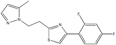 4-(2,4-difluorophenyl)-2-[2-(5-methylpyrazol-1-yl)ethyl]-1,3-thiazole Structure