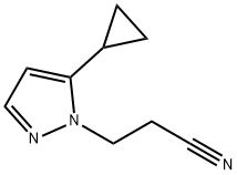 3-(5-cyclopropyl-1H-pyrazol-1-yl)propanenitrile Structure