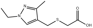 ([(1-Ethyl-3-methyl-1H-pyrazol-4-yl)methyl]thio)acetic acid Structure