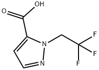 1-(2,2,2-Trifluoroethyl)-1H-pyrazole-5-carboxylic acid 구조식 이미지